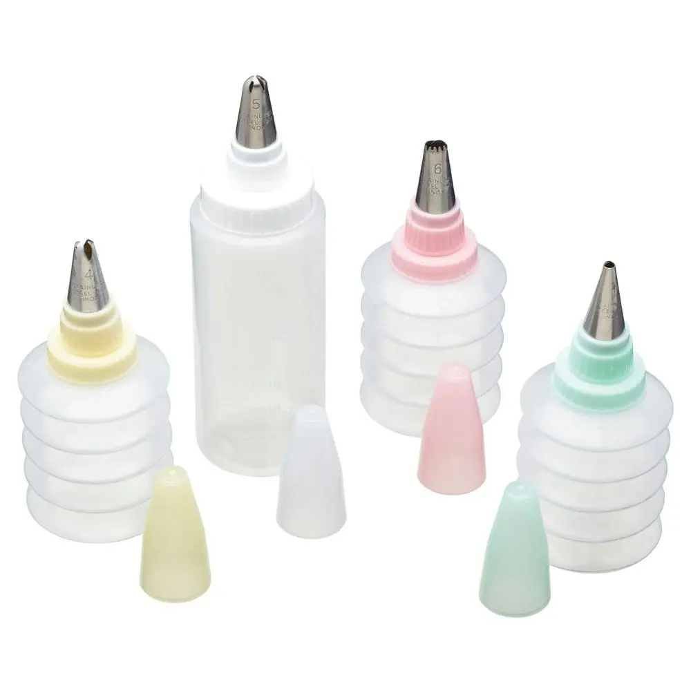 8pc MasterCraft 90/290ml Bottle/Nozzle Cookie Cupcake Decorator Kit Baking Set - Home & Garden