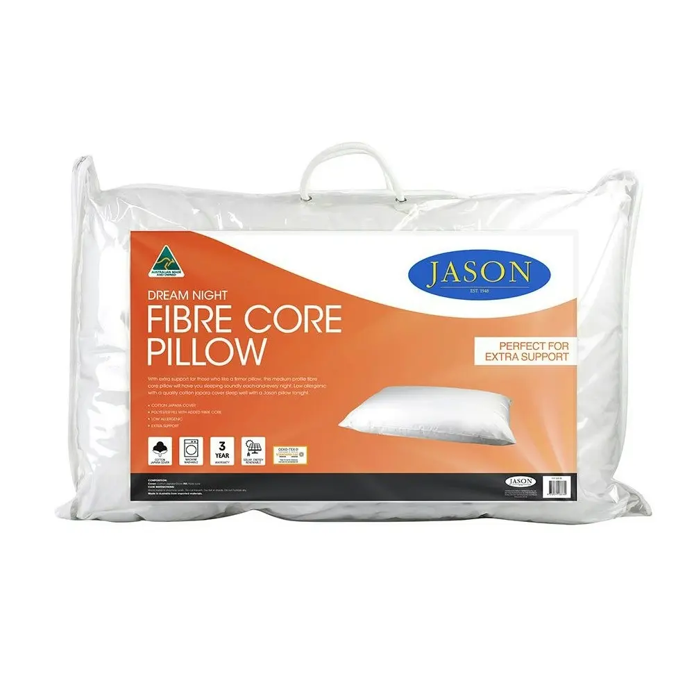 Jason Dream Night Fibre Core Pillow Sleeping Head Support/Resting Medium Profile - Home & Garden