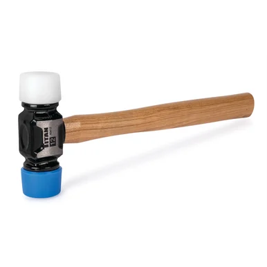 Titan 63412 12 Ounce Double Face Rubber Mallet With Hickory Handle