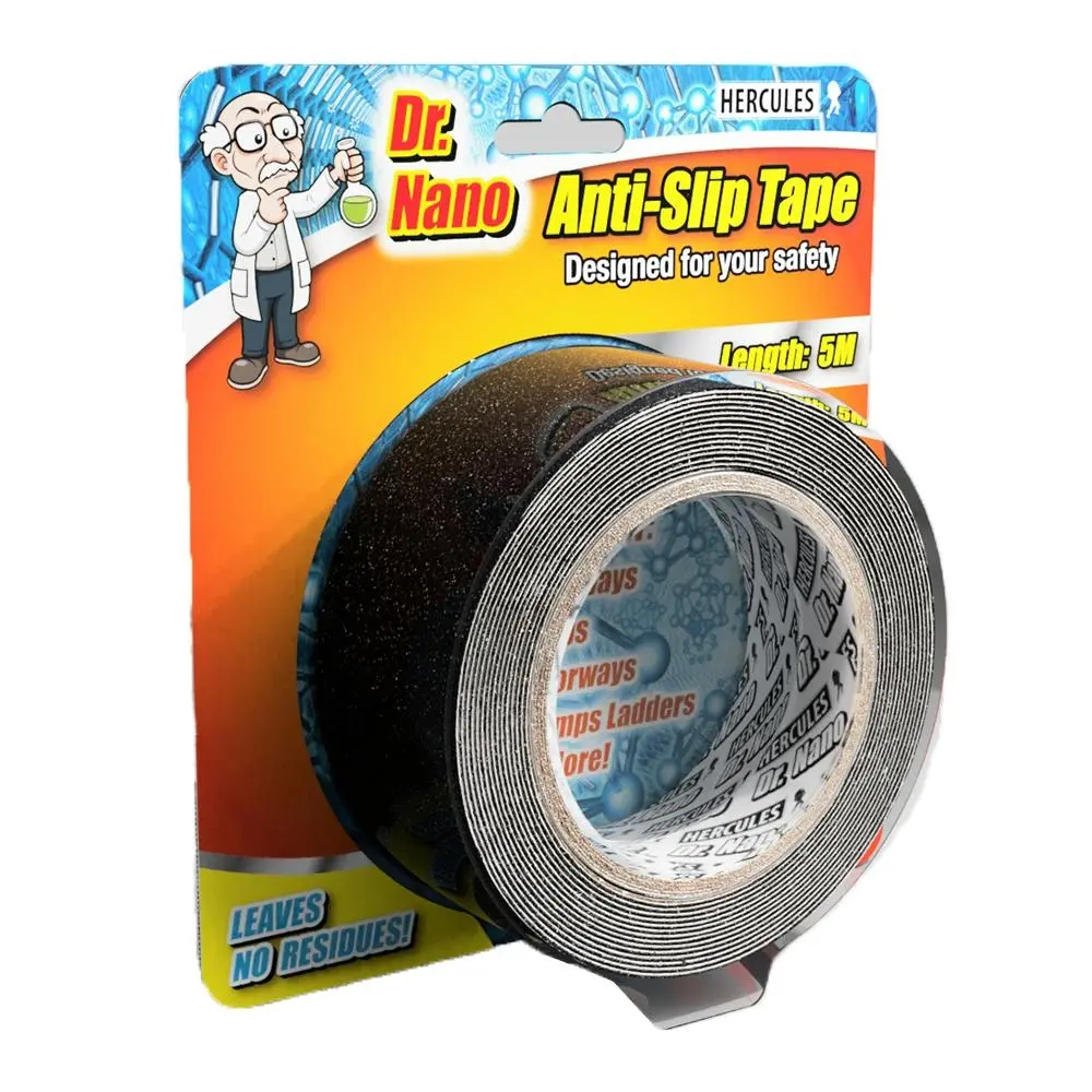 Hercules Dr. Nano 50mm x 5m Anti Slip Tape 80 Grit Black Long Lasting/No Residue - Hardware