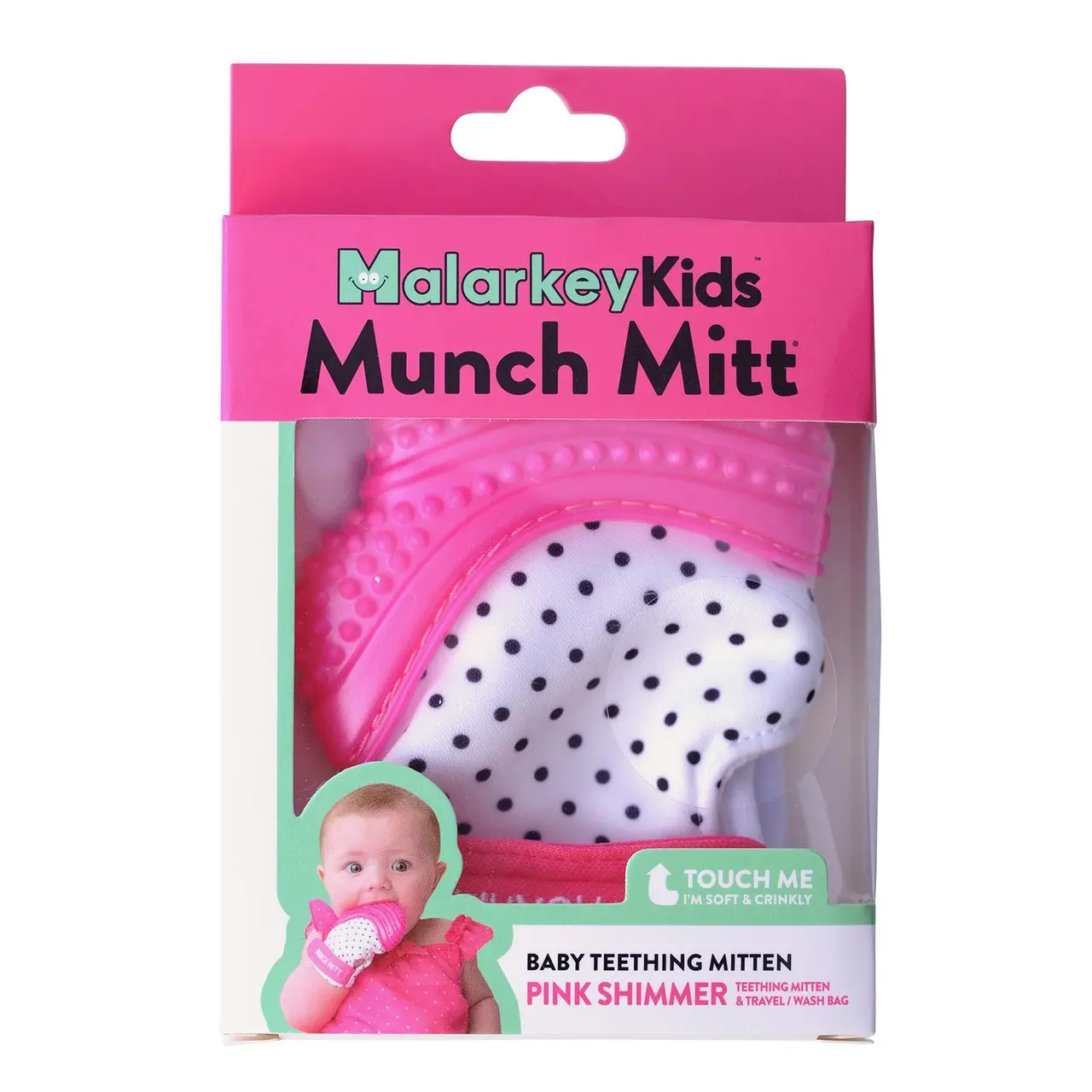 Malarkey Kids Munch Mitt Pink Shimmer - Baby