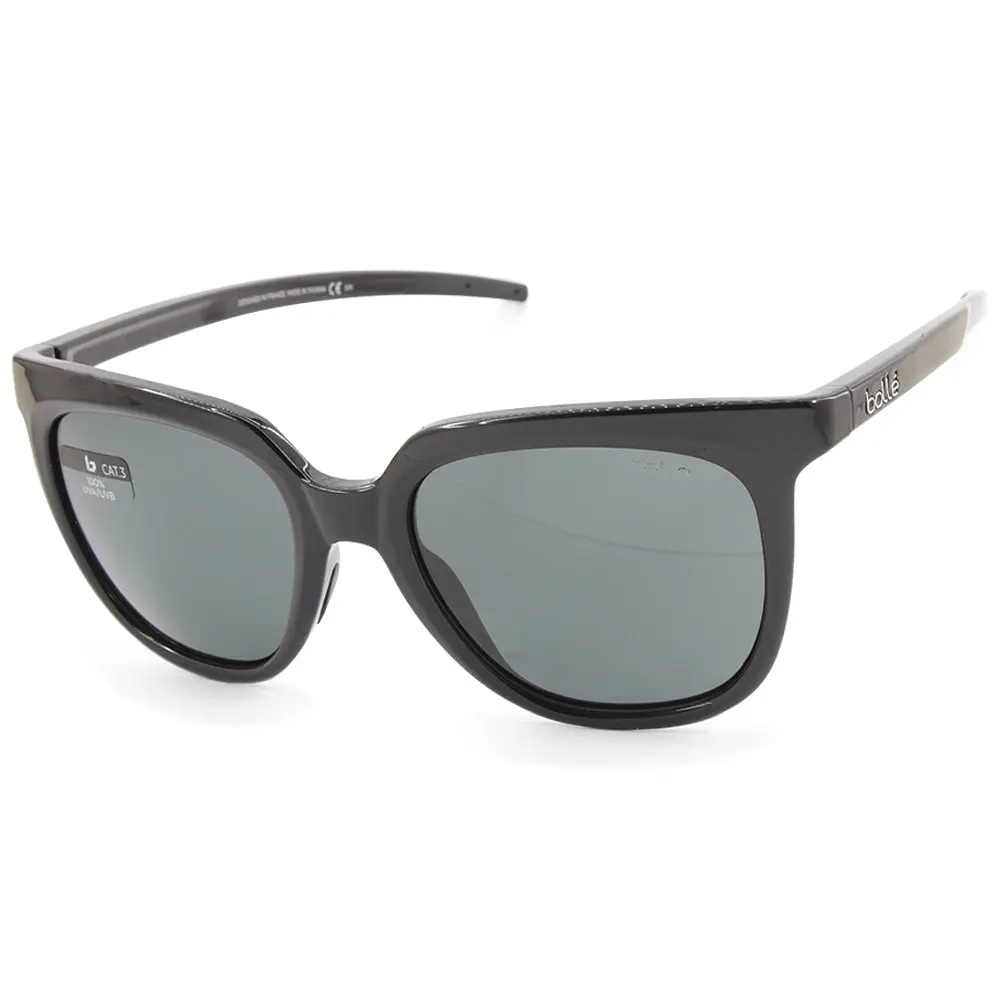 Bolle Glory Shiny Black/Grey TNS Women's Lifestyle Sunglasses BS028001 - Fashion