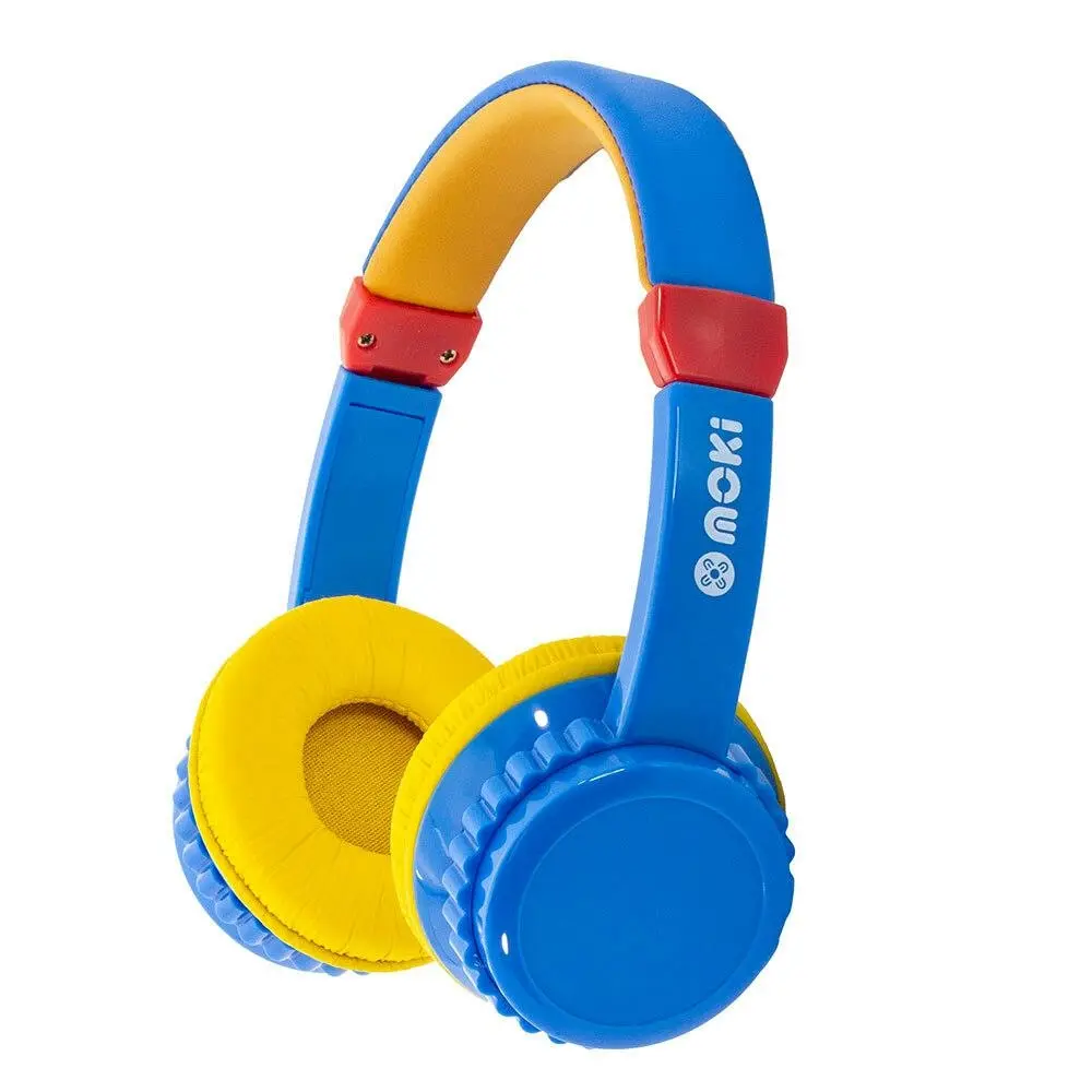 Moki Kids Wired/Wireless Bluetooth Headphones Safe Volume Limited 3y+ Blue/YLW - Electronics