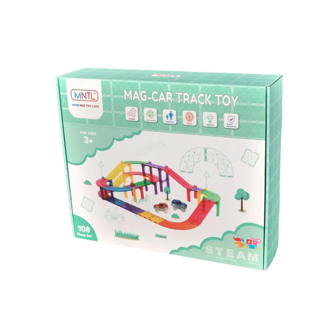 Magnetic Car Track Set 108 pieces - Toys & Games