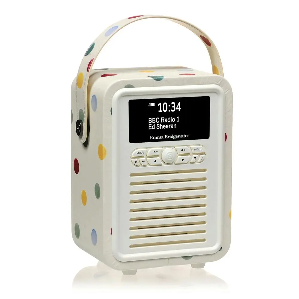 VQ Retro Mini DAB+ Digital FM Radio/Bluetooth Speaker Emma Bridgewater Polka Dot - Electronics