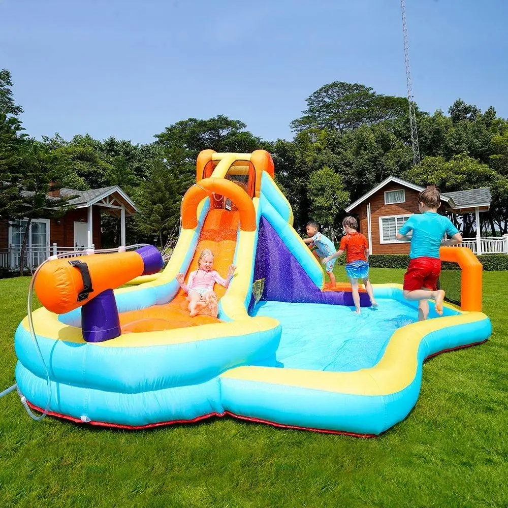 Air My Fun Climb Time Jumping Castle with Slide and Shooting Gun - Toys & Games