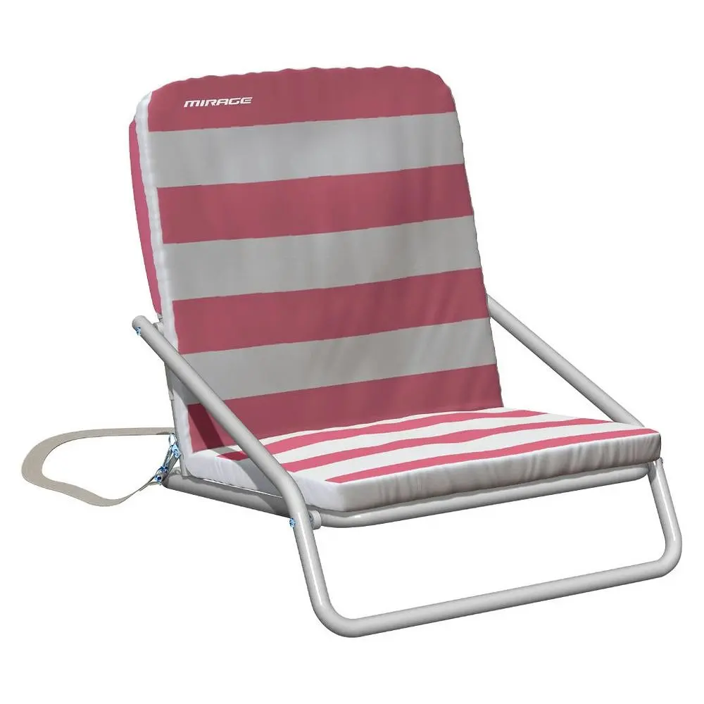 Mirage Beach Foldable Relaxing Durable Outdoor Sitting Sports Chair Coral - Furniture
