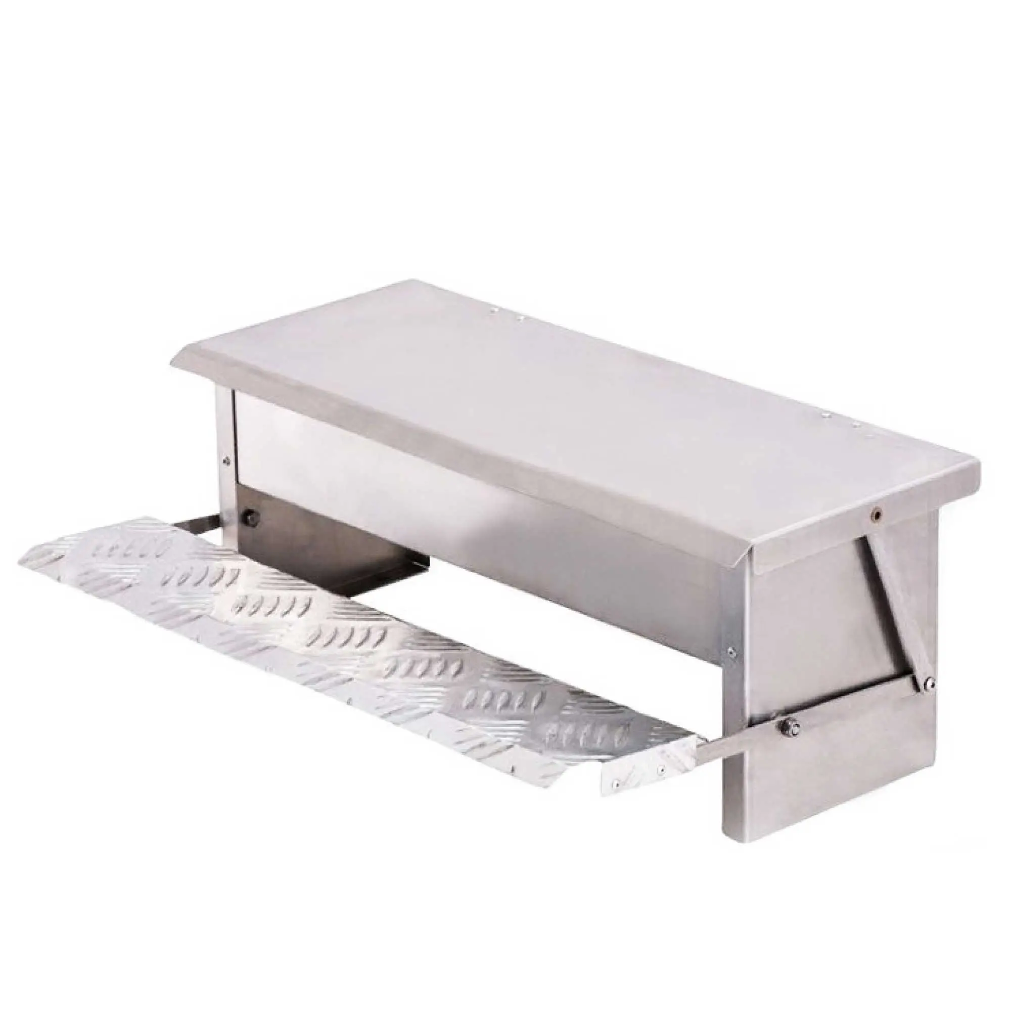 6.5L Automatic Chook Chicken Feeder Poultry Auto Treadle Aluminium Metal Coop - Commercial