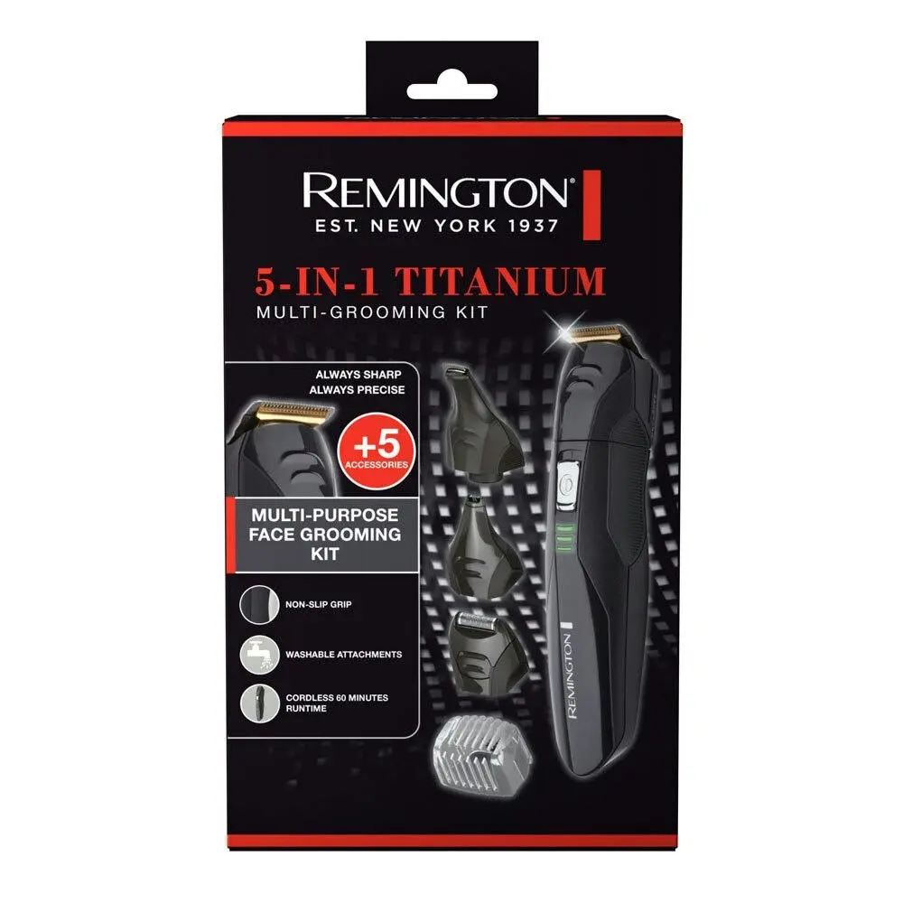 Remington 5 in 1 Titanium Multi Grooming Kit - Beauty
