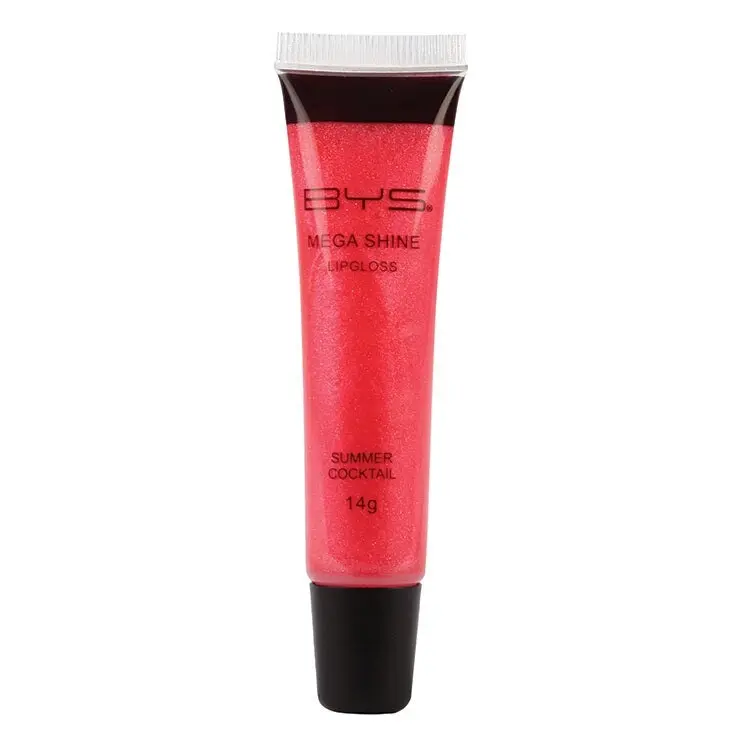 BYS Mega Shine Lipgloss Moisturiser Balm Cosmetic Makeup Summer Cocktail Red 14g - Beauty
