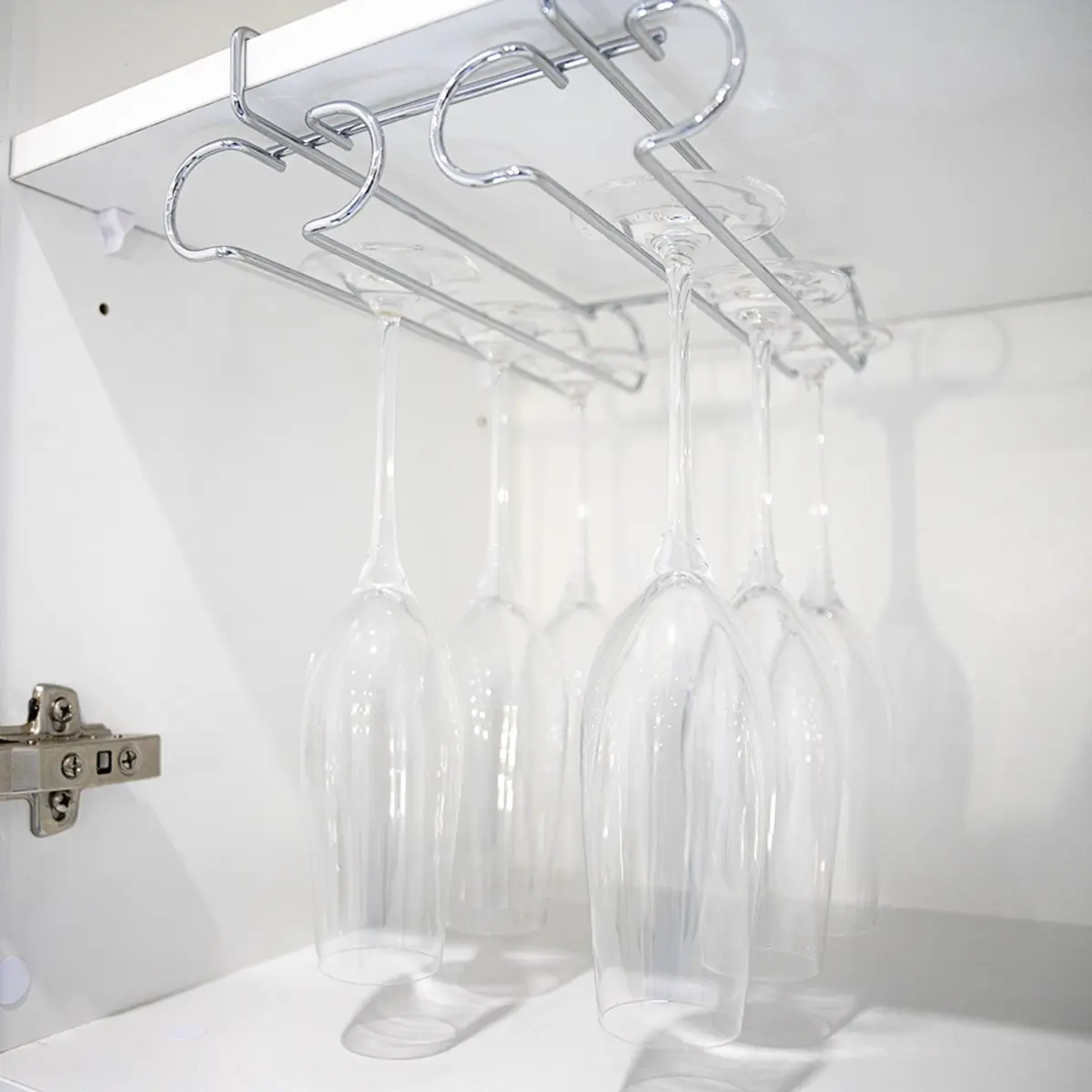 BARTENDER UNDERSHELF 2 RAIL STEMWARE RACK - Home & Garden