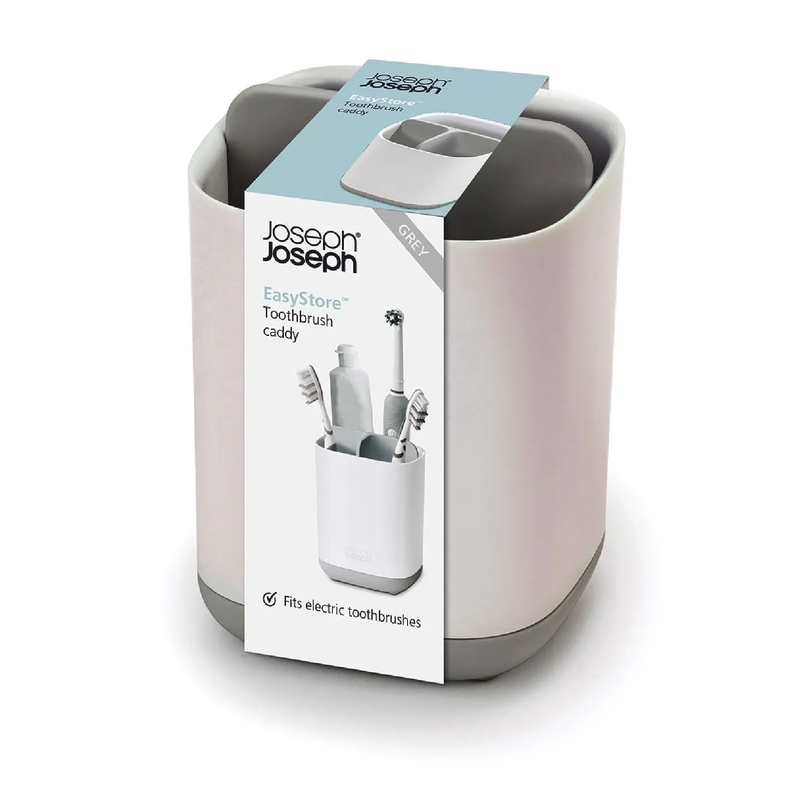 JOSEPH JOSEPH EASYSTORE TOOTHBRUSH CADDY SMALL - GREY