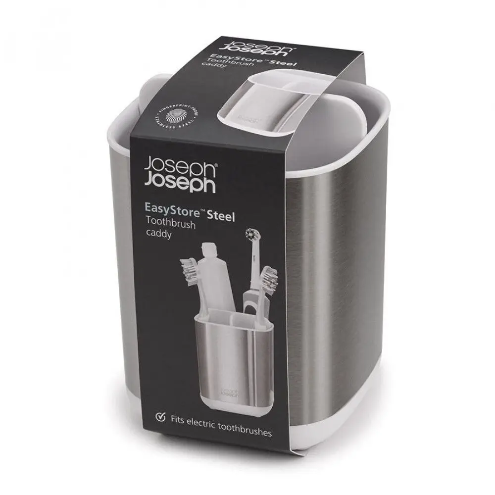 JOSEPH JOSEPH EASYSTORE TOOTHBRUSH CADDY SMALL - STEEL