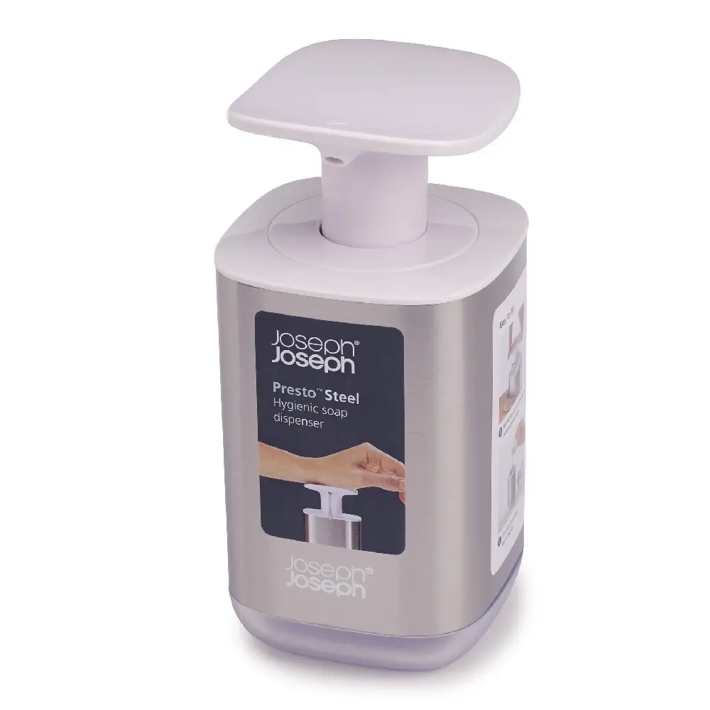 JOSEPH JOSEPH PRESTO STAINLESS STEEL SOAP DISPENSER - Home & Garden