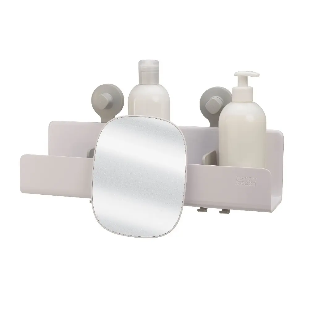 JOSEPH JOSEPH EASYSTORE LARGE SHOWER SHELF WITH REMOVABLE MIRROR - Home & Garden