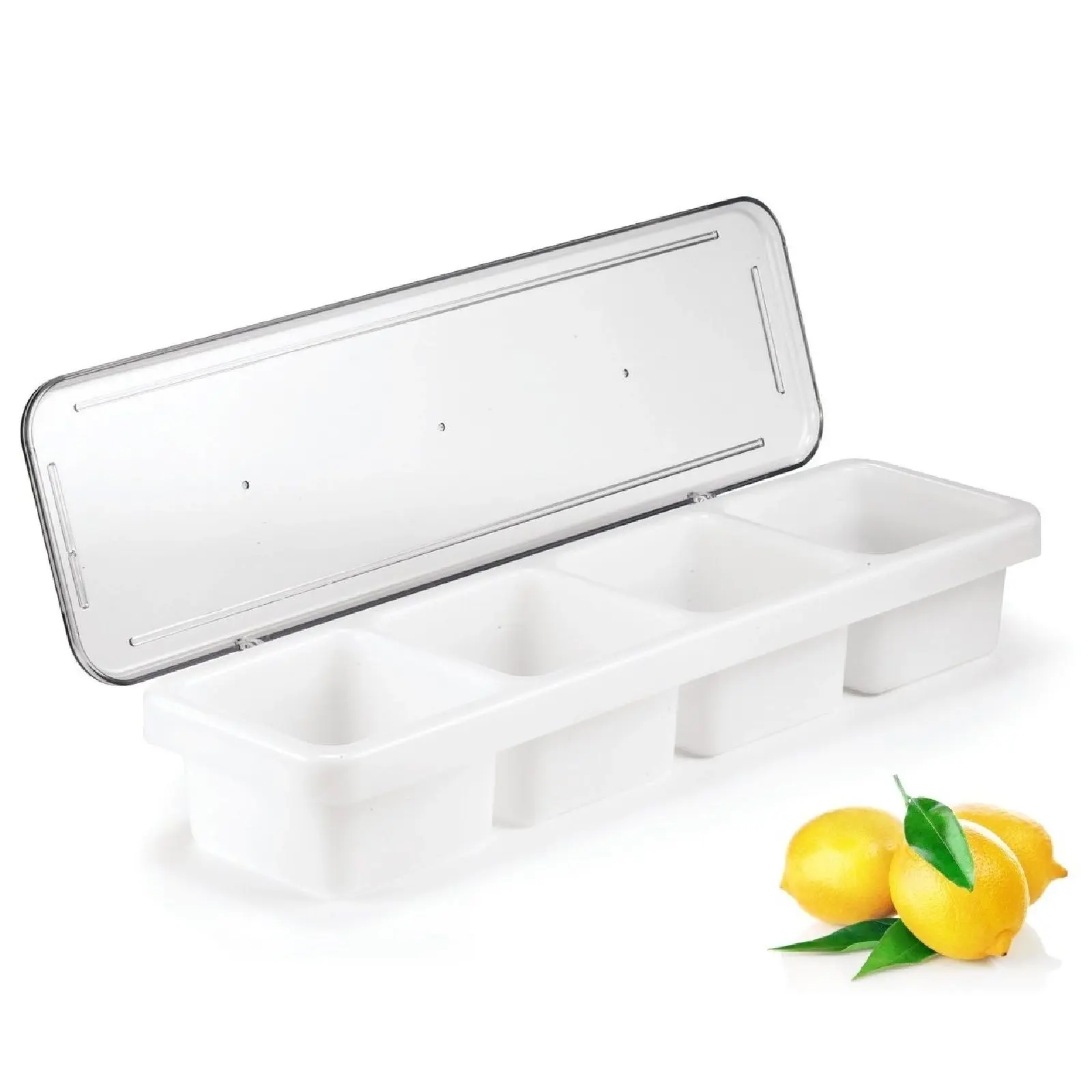 TRENTON COCKTAIL BAR 4 COMPARTMENT CONDIMENT DISPENSER - PLASTIC