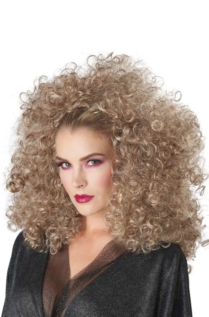 Blonde 3/4 Curly Fall Adult Wig - Fashion