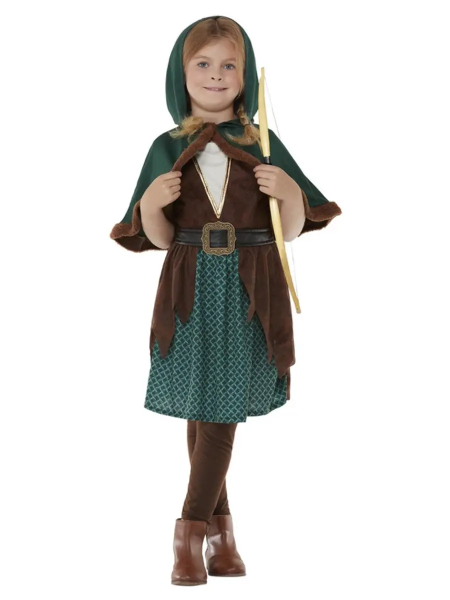 Forest Archer Robin Hood Girls Costume - Fashion