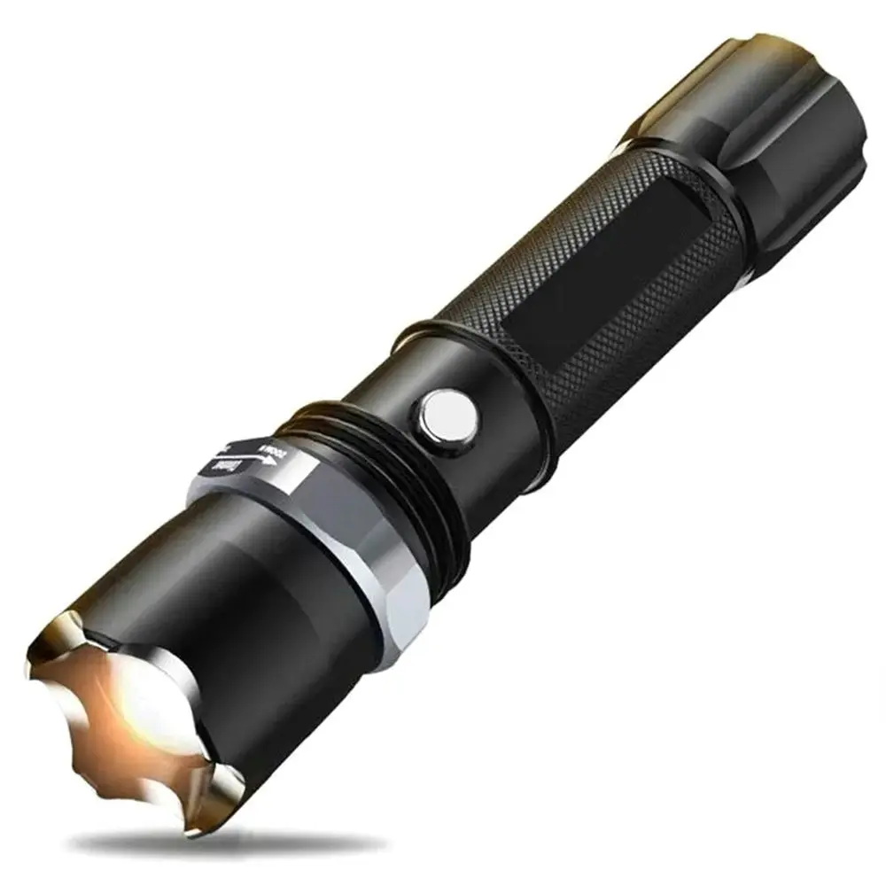 Portable LED Strong Light Flashlight Aluminum Alloy Outdoor LongRange Flashlight - Hardware