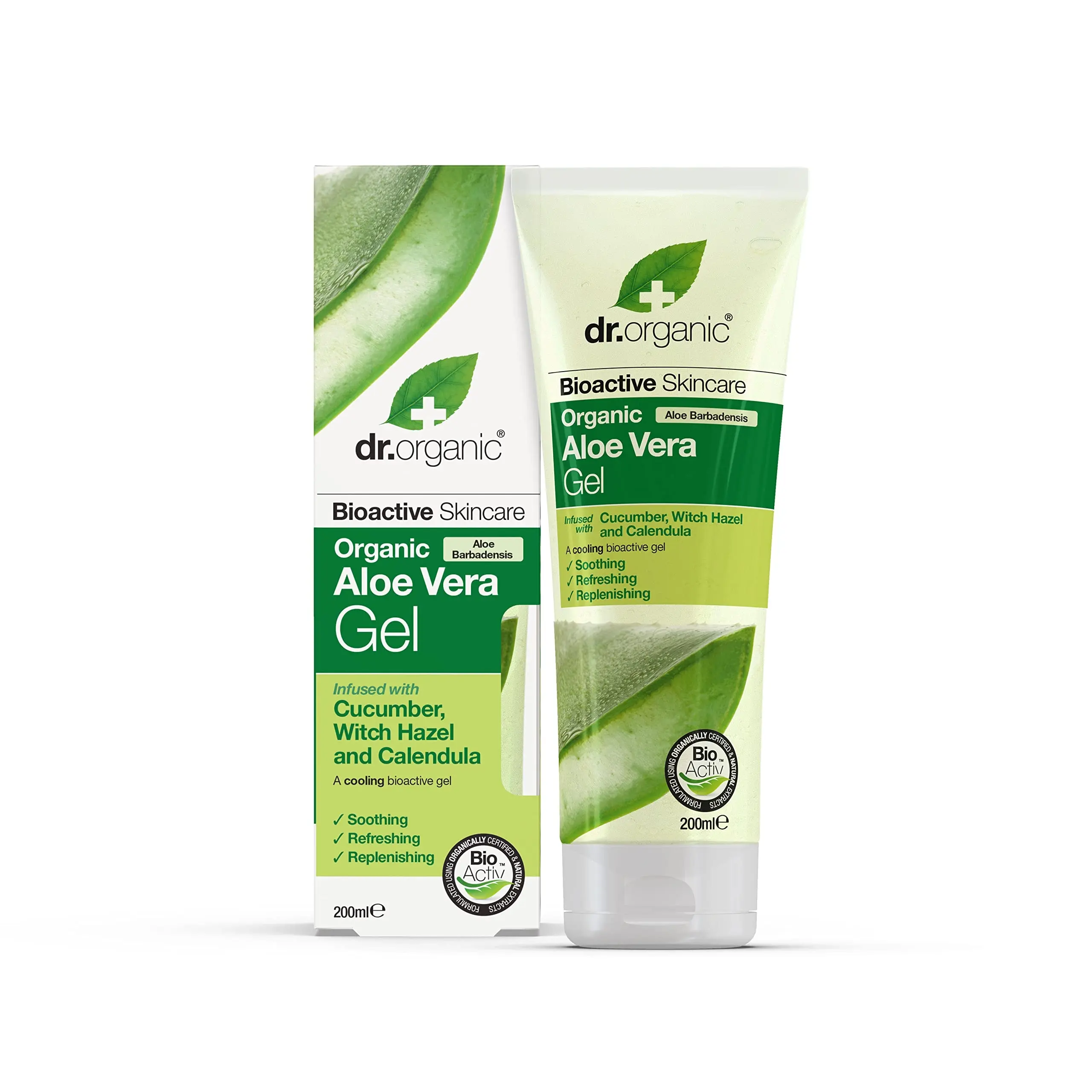 DR ORGANIC Aloe Vera Gel With Cucumber Organic Aloe Vera 200ml - Beauty