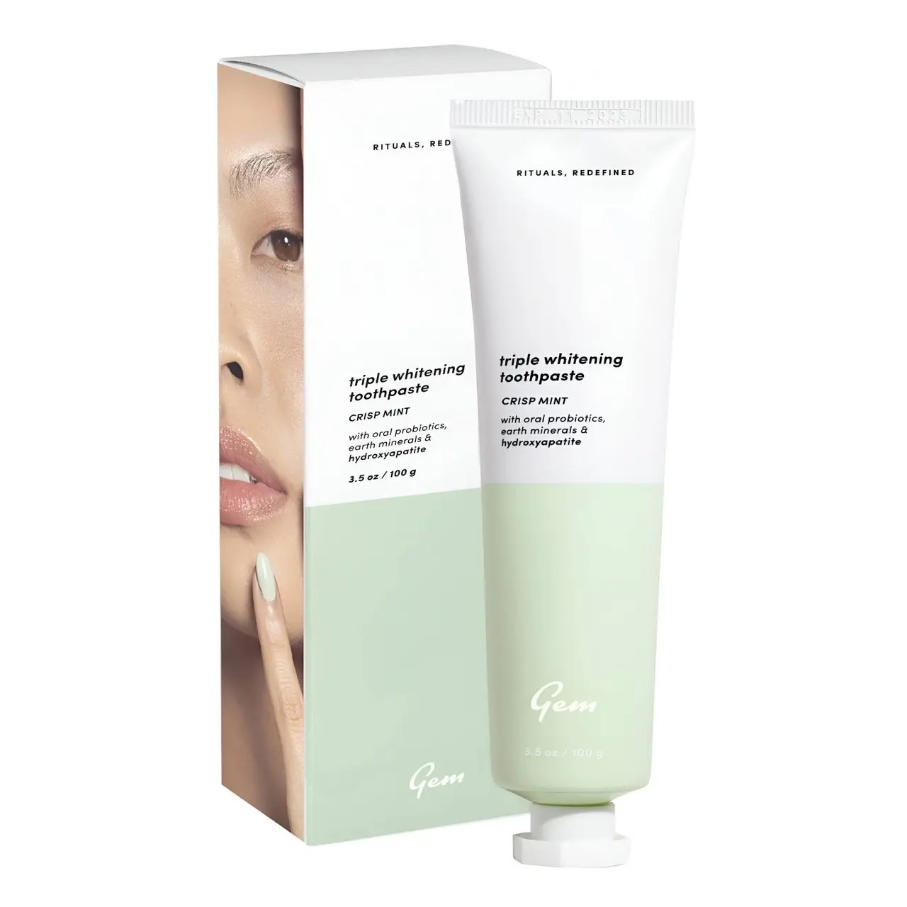 Gem Triple Whitening Toothpaste Crisp Mint 100g - Health