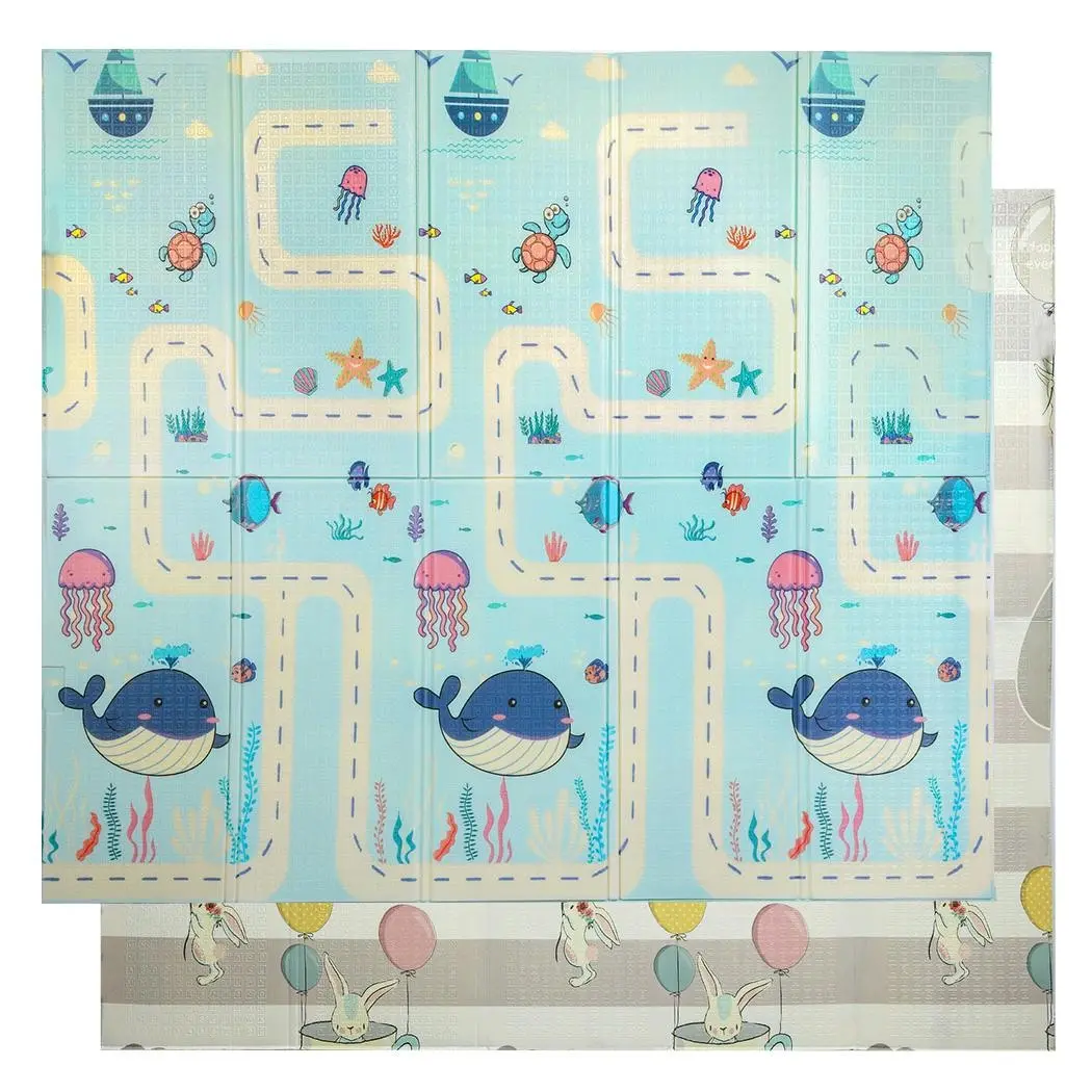 BoPeep Kids Play Mat Baby Crawling Pad Floor Foldable XPE Foam Non-slip Ocean