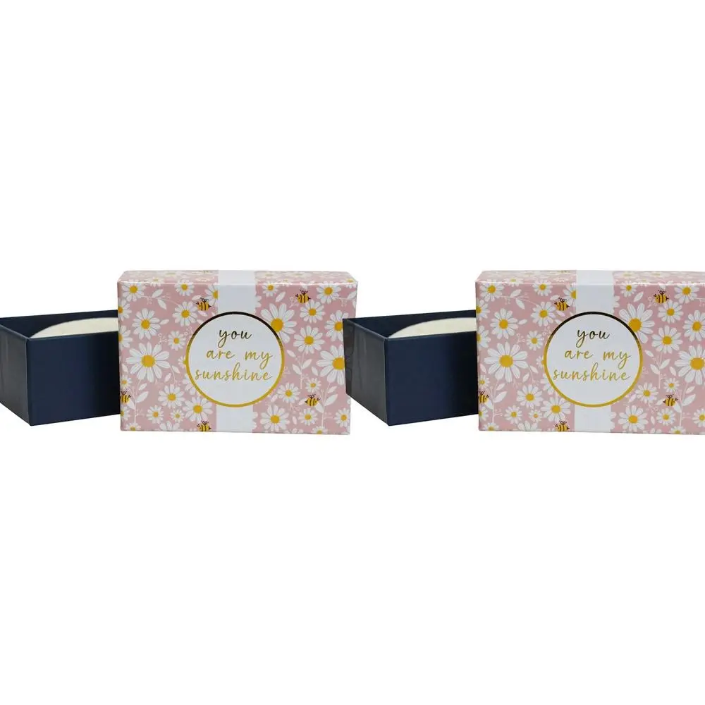 2x Scented Organic Bar Soap Bath Care w/ Box For All Skin Types Sunshine Bee - Beauty