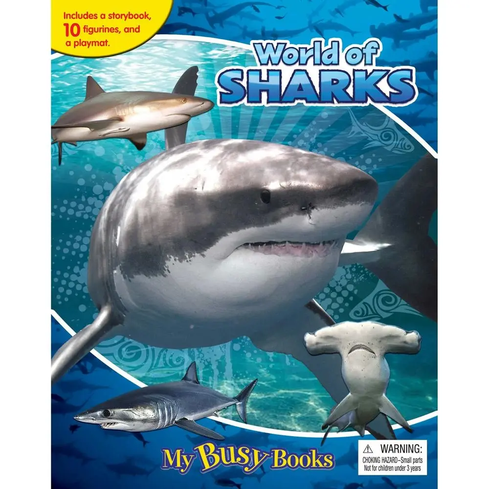 Sharks My Busy Books Kids/Children Storybook/Toy/Playmat Activity Kit 3y+ - Entertainment