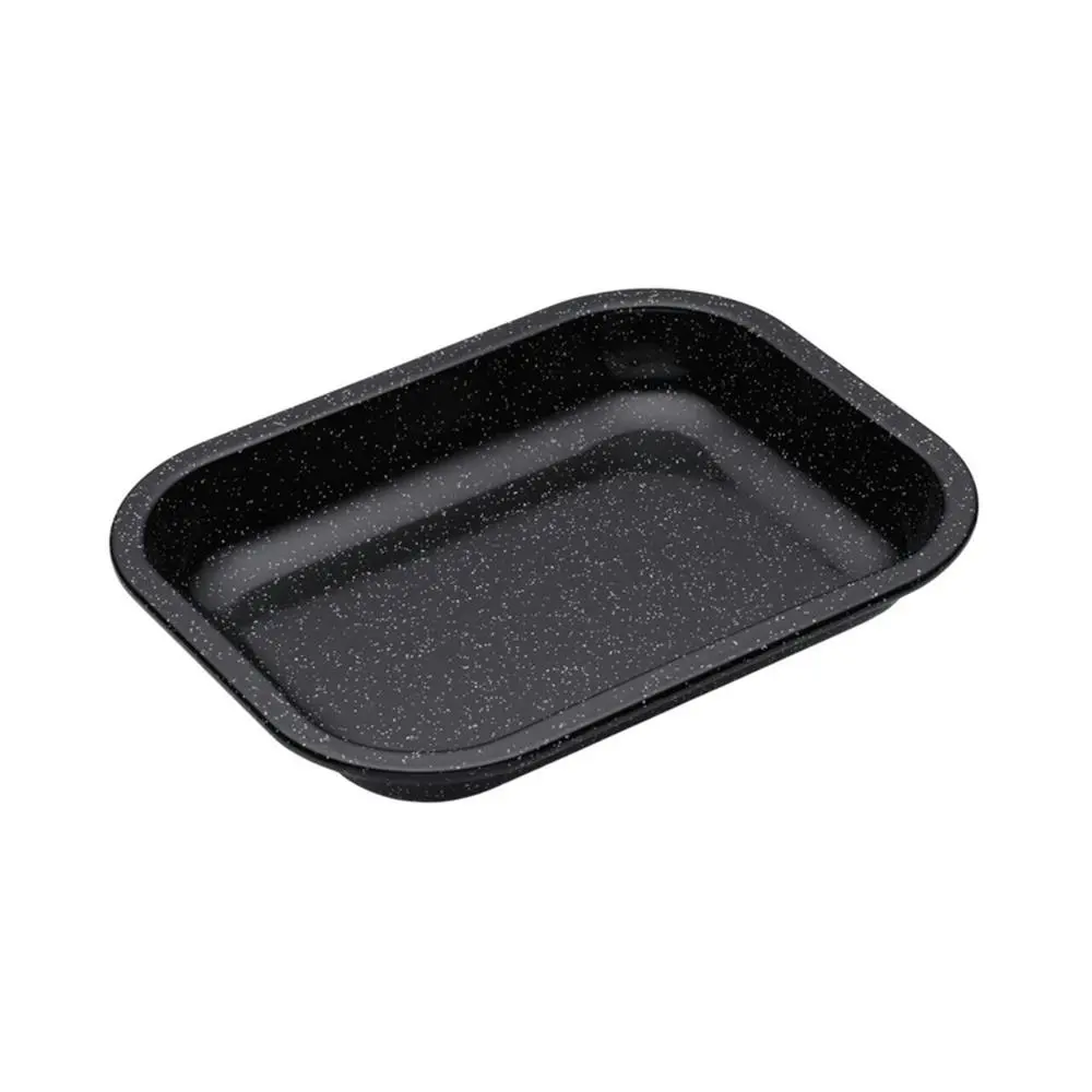MasterCraft Pro Vitreous 27x21cm Enamel Roasting Pan Kitchen Baking Tray Black - Home & Garden