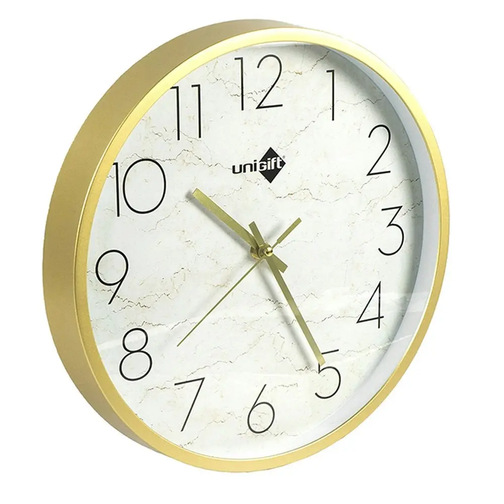Unigift 12Inch/30cm Marble Look Wall Clock Assorted Colours Home Decor - Home & Garden