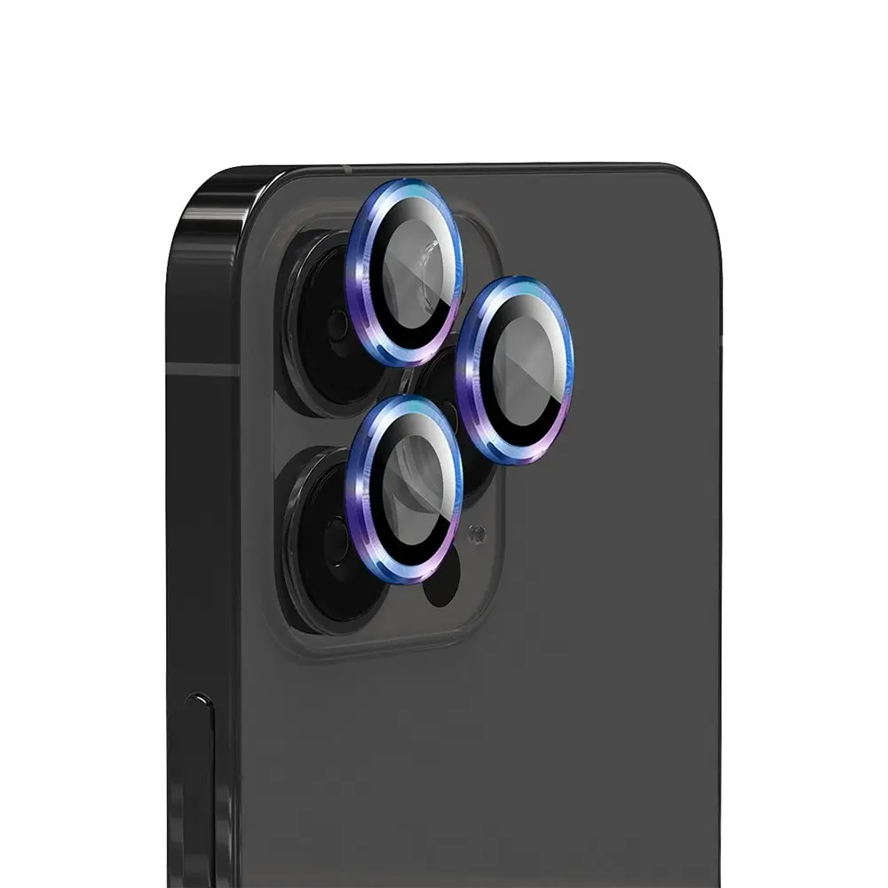 EFM Glass Mobile Camera Lens Protector Armour For iPhone 16 Pro Rainbow Nirvana - Electronics
