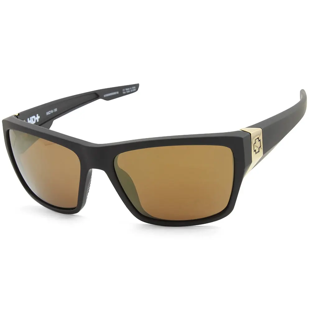 Spy Dirty Mo 2 25th Anniversary Matte Black/Gold Spectra Mirror Men's Sunglasses - Fashion