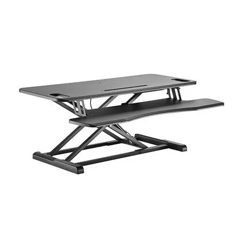 Brateck Stand Desk Gas Spring Sit Converter w/ Keyboard Deck MDF Board Surface - Electronics