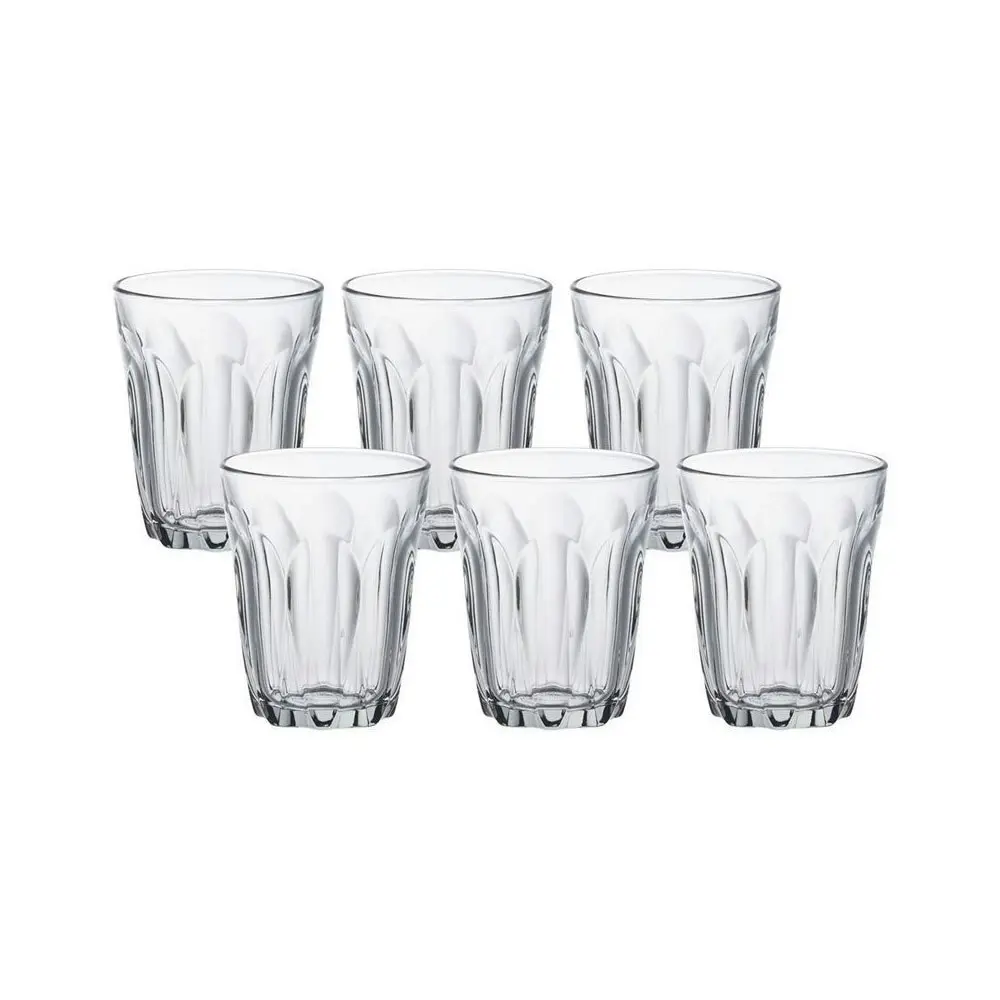 6pc Duralex Provence 130ml Tempered Glass Kitchen Drinking Cups/Glasses Set - Home & Garden