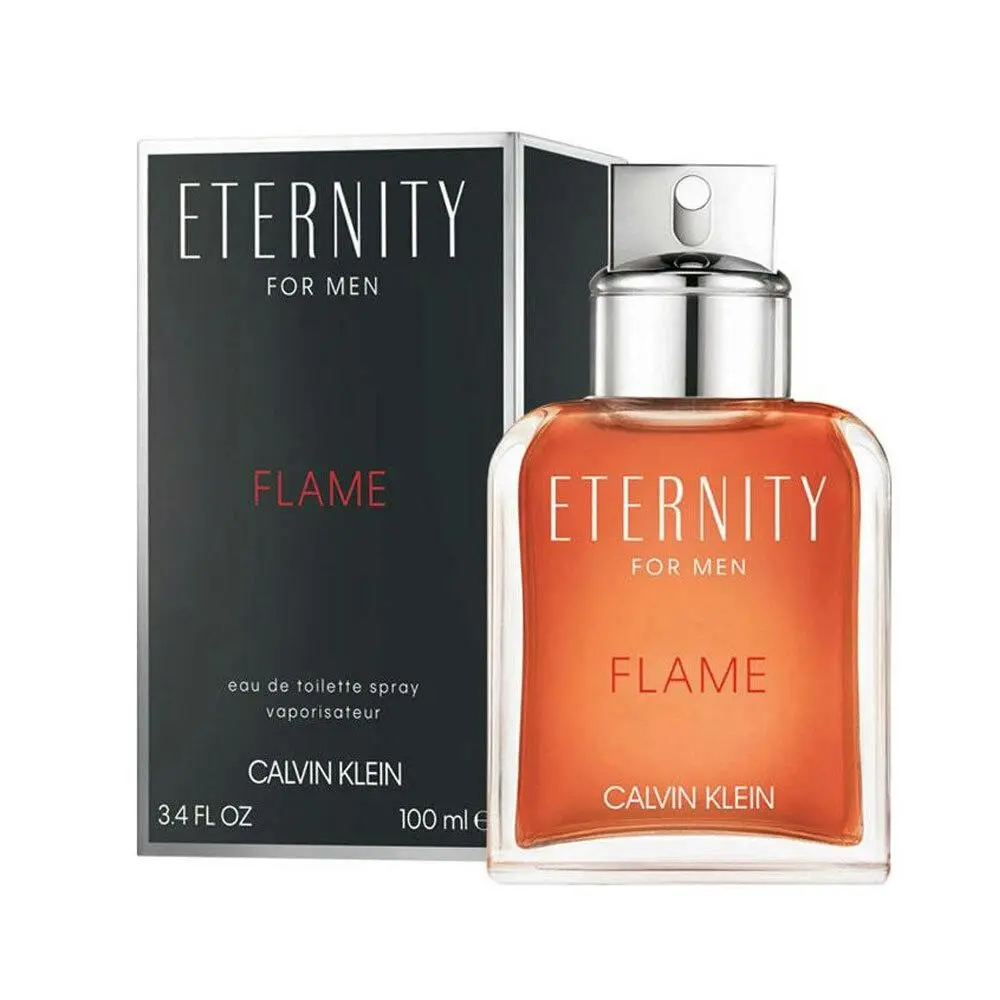 Calvin Klein Eternity Flame 100ml Eau De Toilette Mens Natural Spray/Fragrance - Beauty