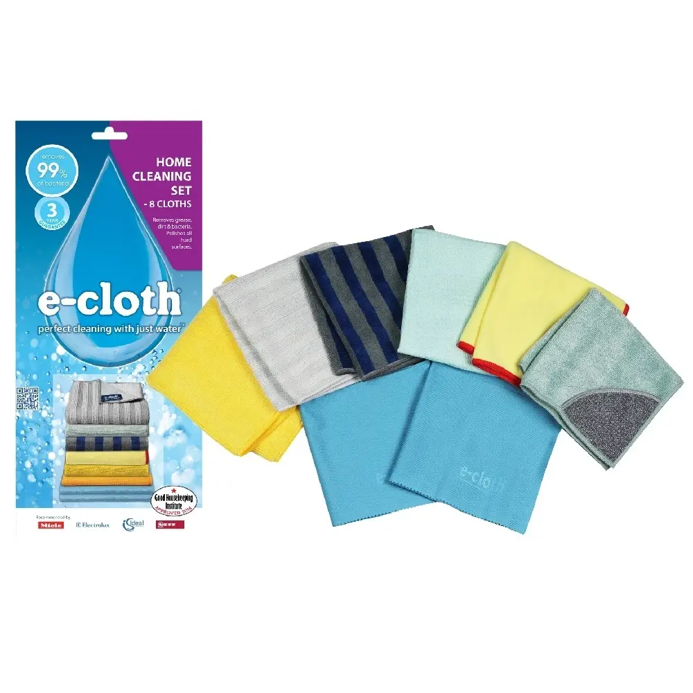 E-CLOTH HOME CLEANING PACK SET 8 CLOTHS