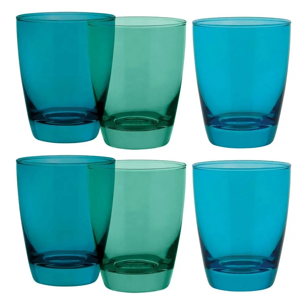 6pc Ocean Tiara Greens 365ml DOF Drinking Tumbler/Cocktail/Juice Glasses Set - Home & Garden
