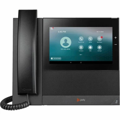 Open Box – Poly CCX 600 IP Phone - Corded - Corded/Cordless - Bluetooth, Wi-Fi - Desktop - Black (82z85aa)