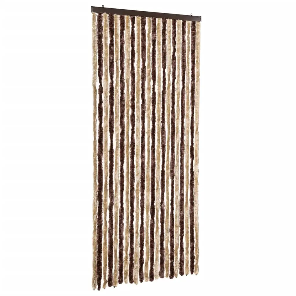 Insect Curtain Beige and Light Brown 90x220 cm Chenille 240571 - Home & Garden