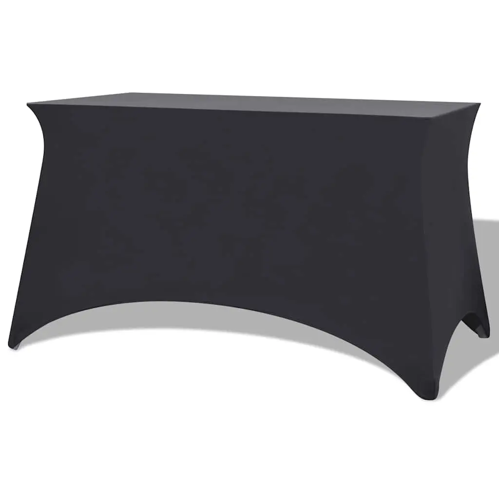 Stretch Table Slipcovers 2 pcs 183x76x74 cm Anthracite 132040 - Home & Garden