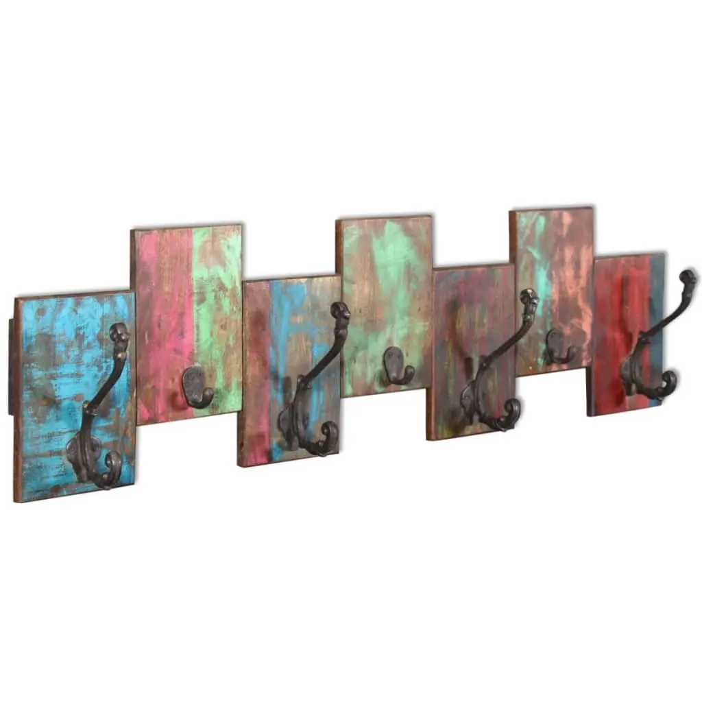 Coat Rack with 7 Hooks Solid Reclaimed Wood 243460 - Home & Garden