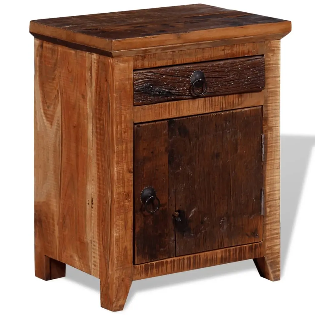 Nightstand Solid Acacia Reclaimed Wood 243968 - Furniture