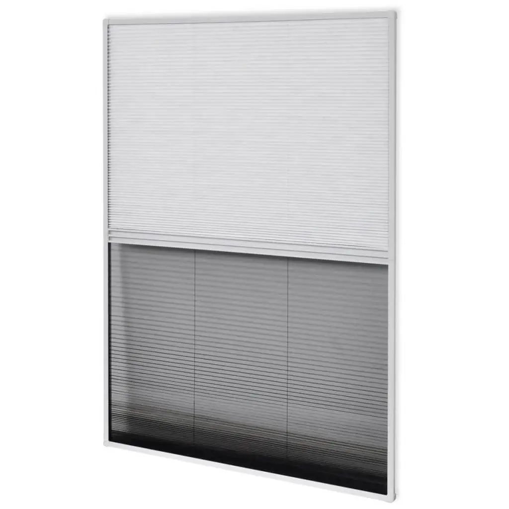 Plisse Insect Screen for Windows Aluminium 80x100 cm with Shade 142616 - Home & Garden