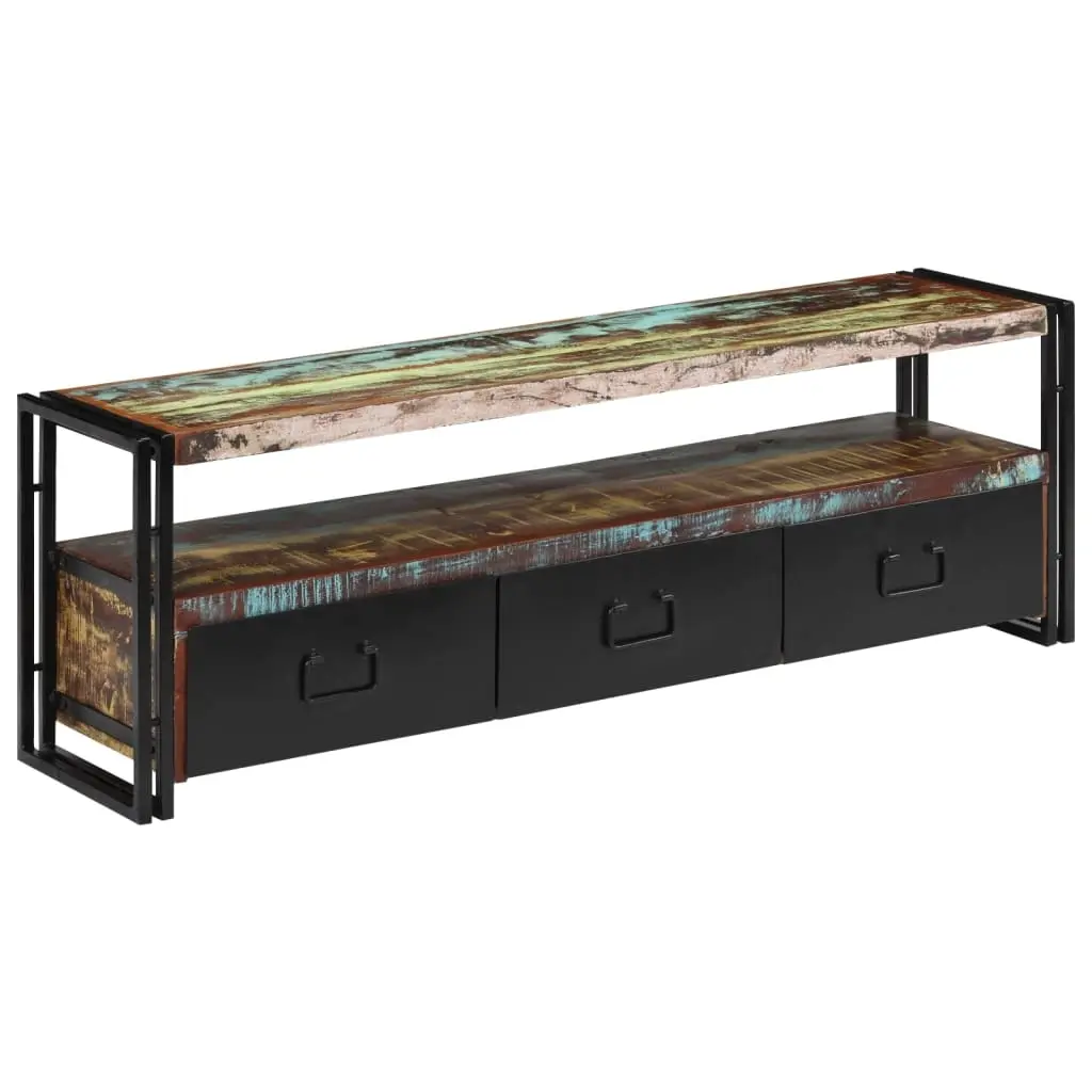 TV Cabinet Solid Reclaimed Wood 120x30x40 cm 244844 - Furniture
