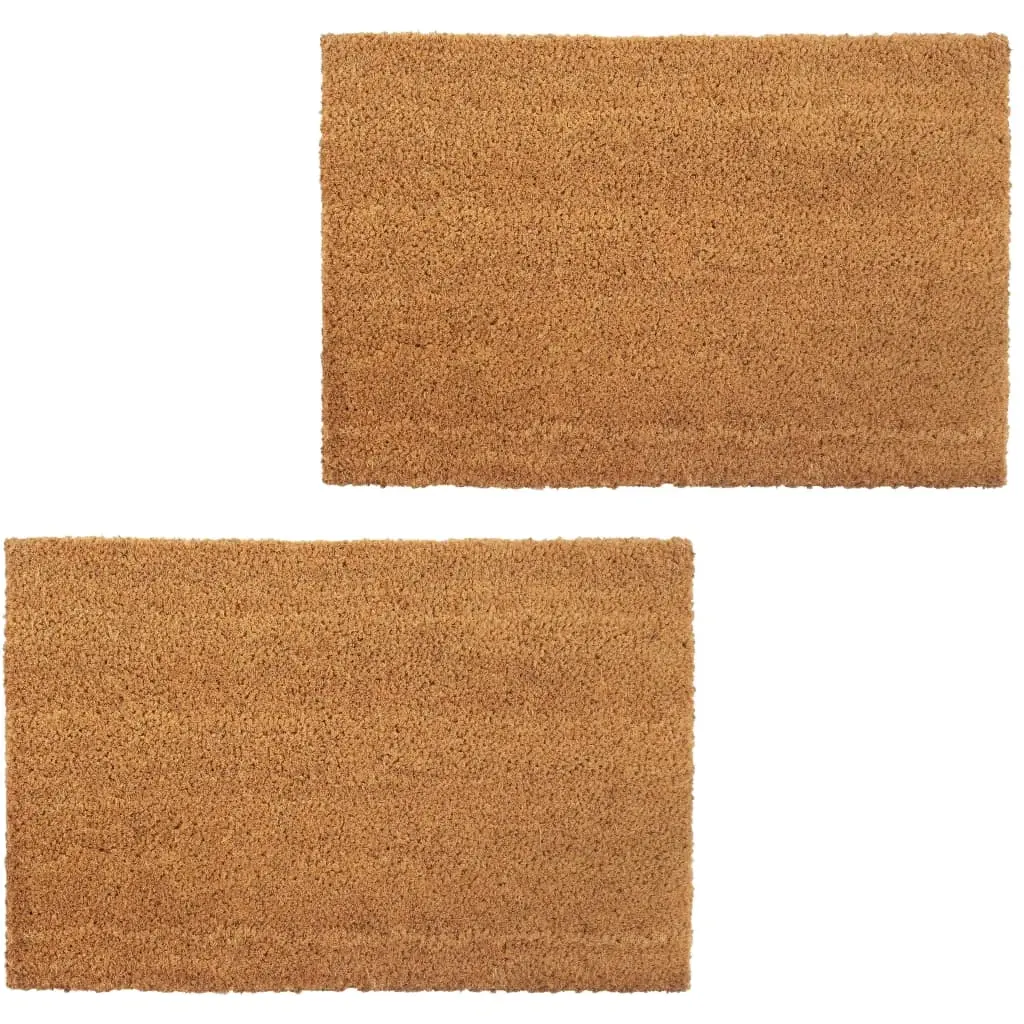Doormats 2 pcs Coir 24 mm 40x60 cm Natural 132639 - Home & Garden