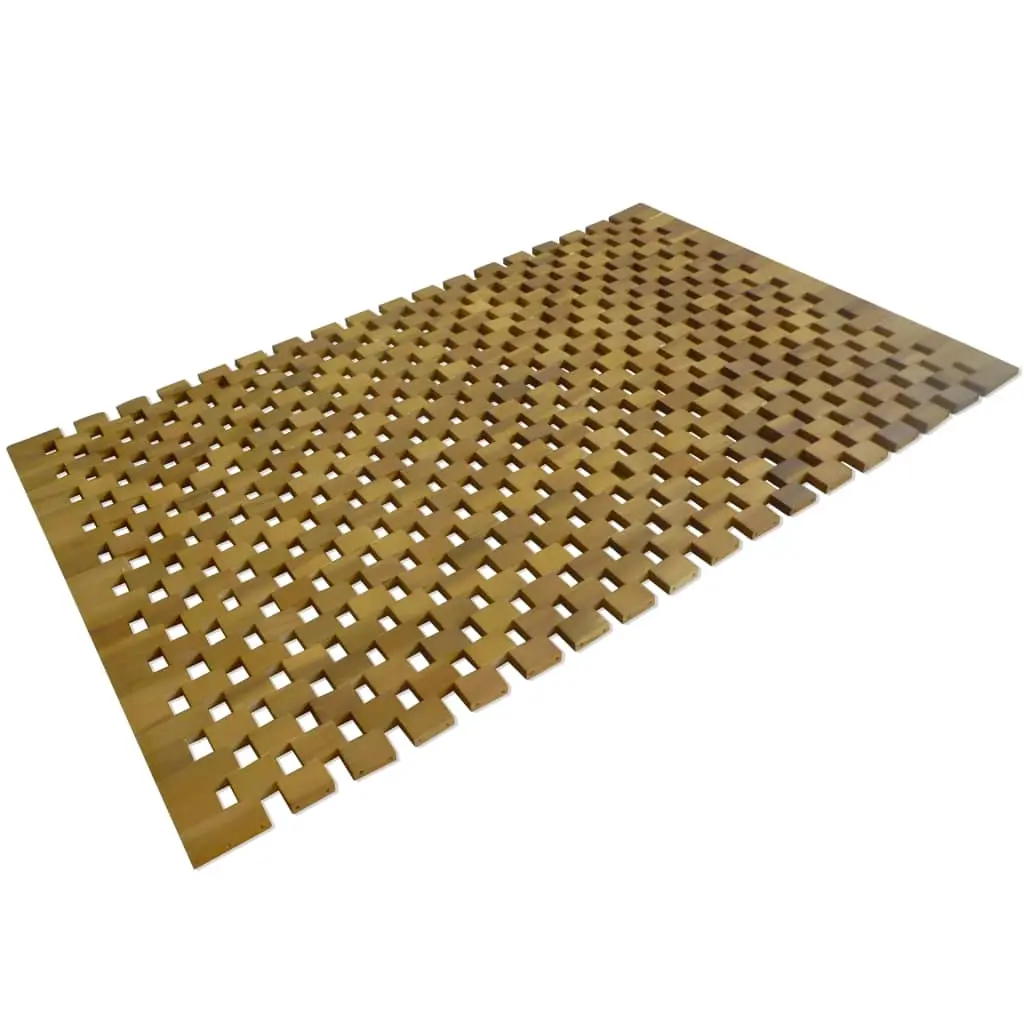 Bath Mat Acacia Wood 80x50 cm Mosaic 43788 - Home & Garden