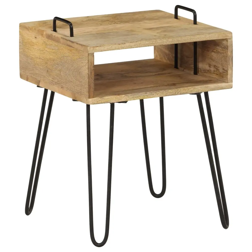 Bedside Table Solid Mango Wood 40x34x47 cm 246019 - Furniture