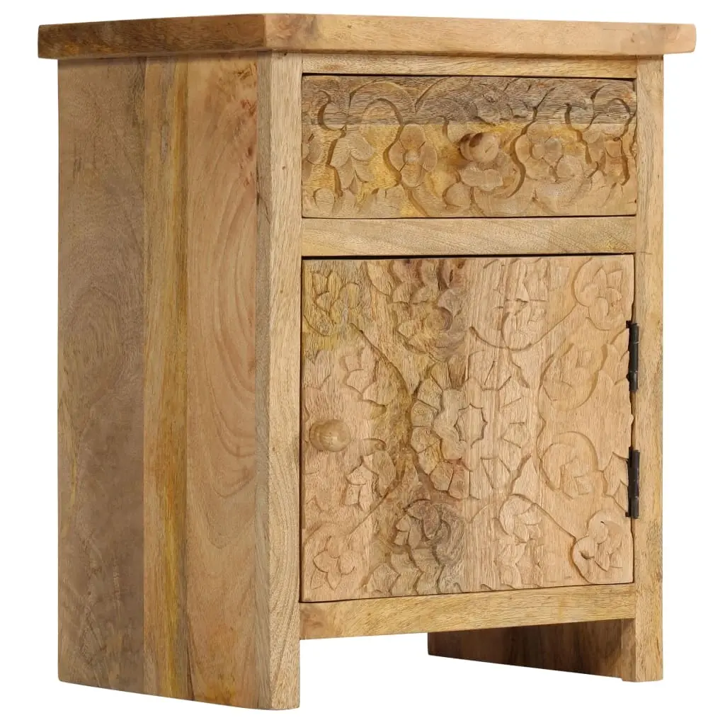 Bedside Table Solid Mango Wood 40x30x50 cm 246152 - Furniture