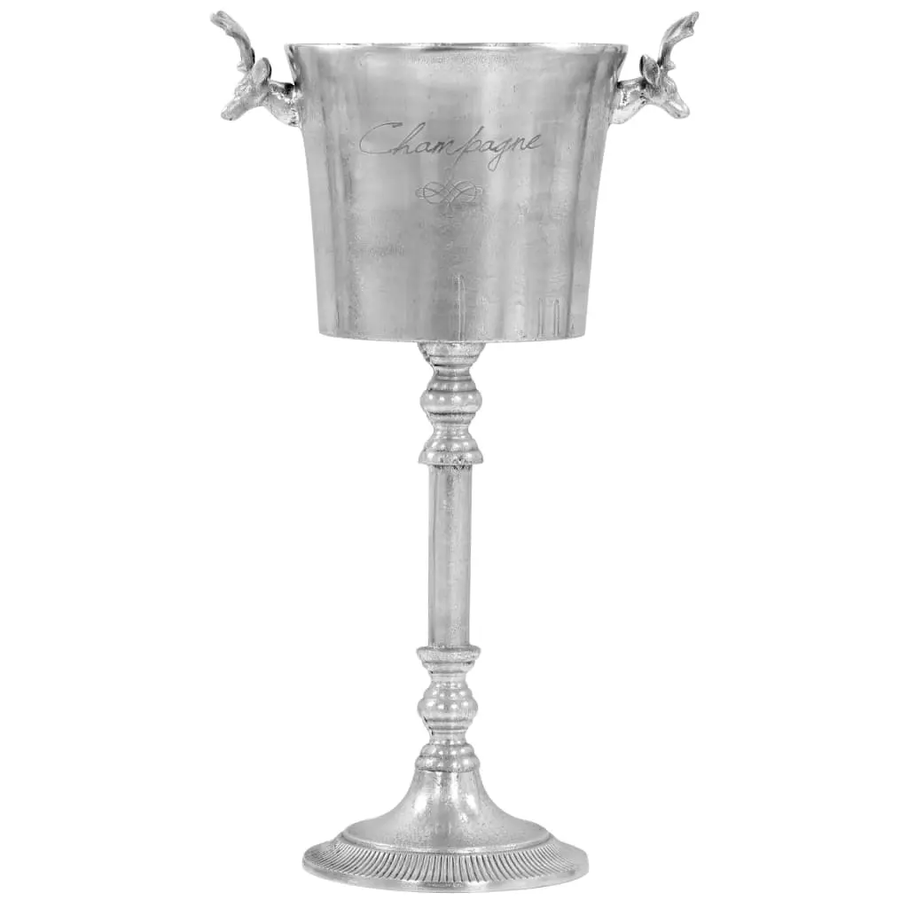 Champagne Cooler Solid Aluminium 39x29x71 cm Silver 246517 - Home & Garden