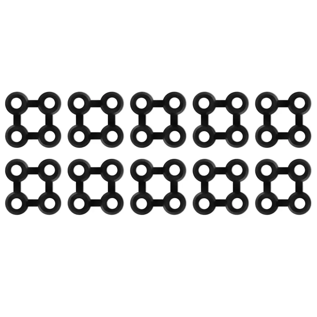 Mat Connectors 10 pcs Rubber Black 246612 - Home & Garden